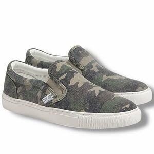 J. Crew Factory ‘Road Trip Printed Canvas Slip-On Sneakers’ in “Camo” Size 8